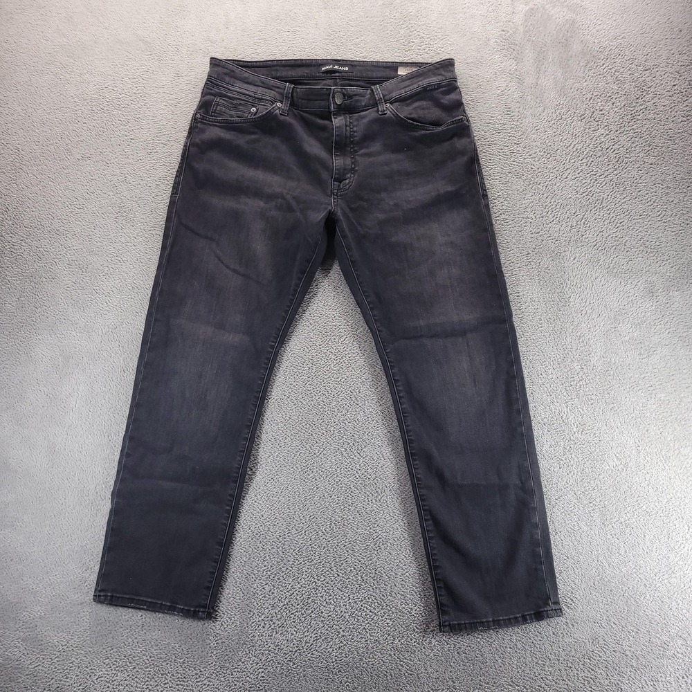 Mavi Jeans Mens 36x30 Black Zach Straight Stretch Denim Comfort